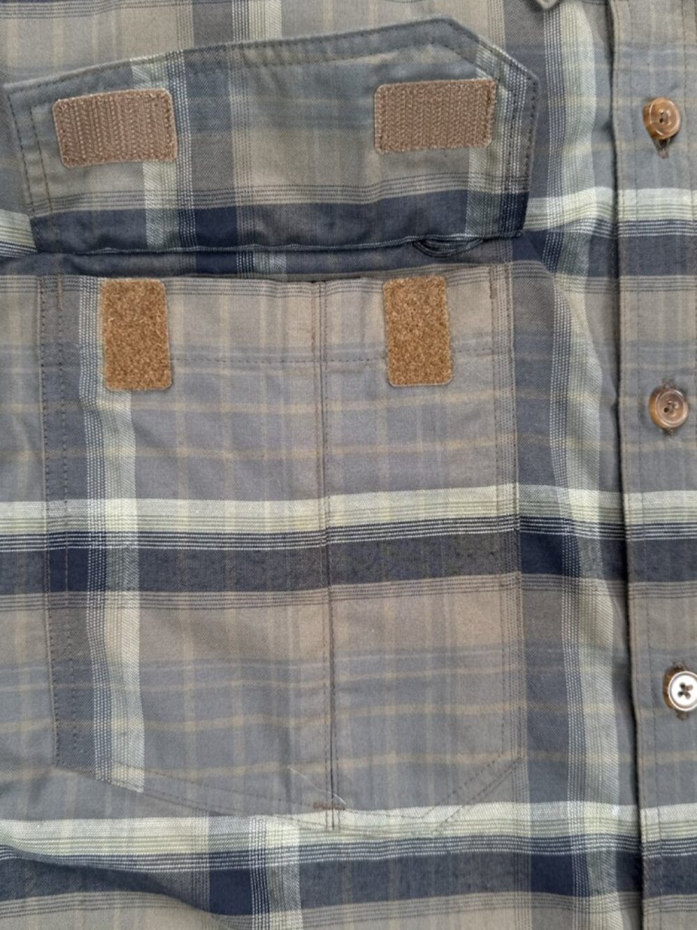 Simms Plaid Men's Medium Gray Lined Flannel Fishing Shirt - Picture 8 of 15